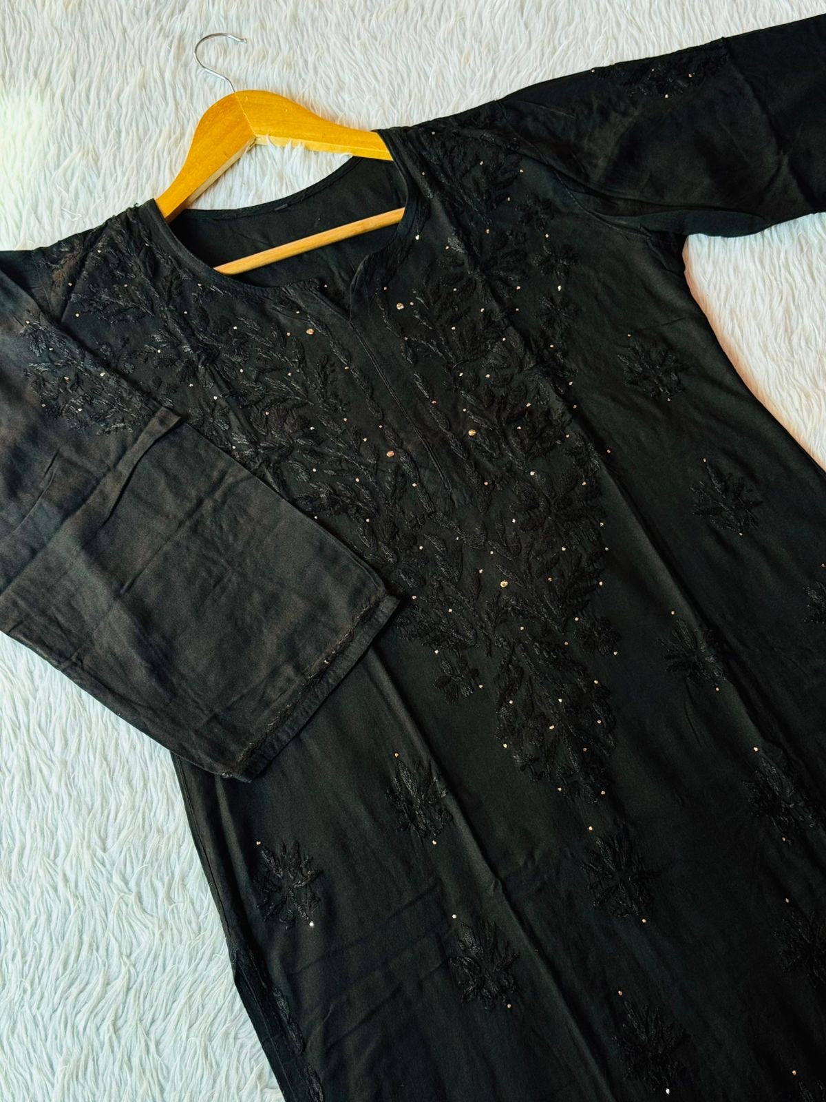 Saba Muqaish Rayon Leaves Design Kurta