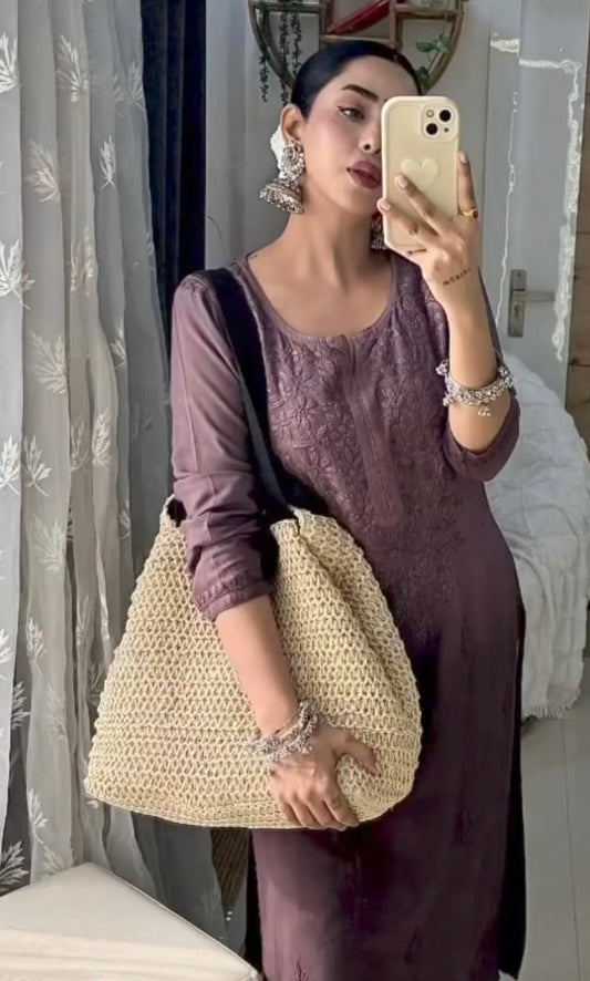 Noor Soft Rayon Tone-to-Tone Kurti – Soft & Comfortable!