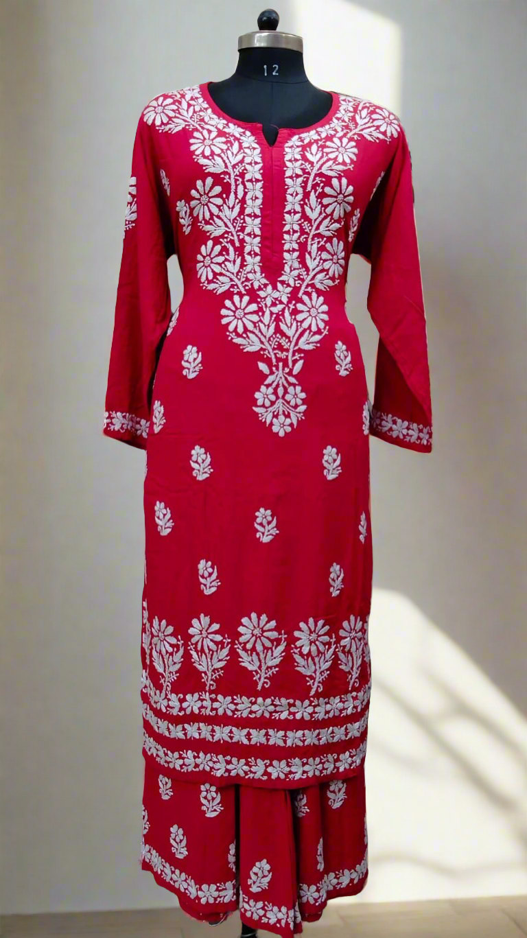 Long Chikankari Kurtis combo - Plus size