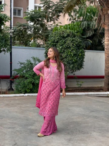 Beautiful Ombre 4pc Mirror Work Set with inner( Most Loved ) 14 Shades