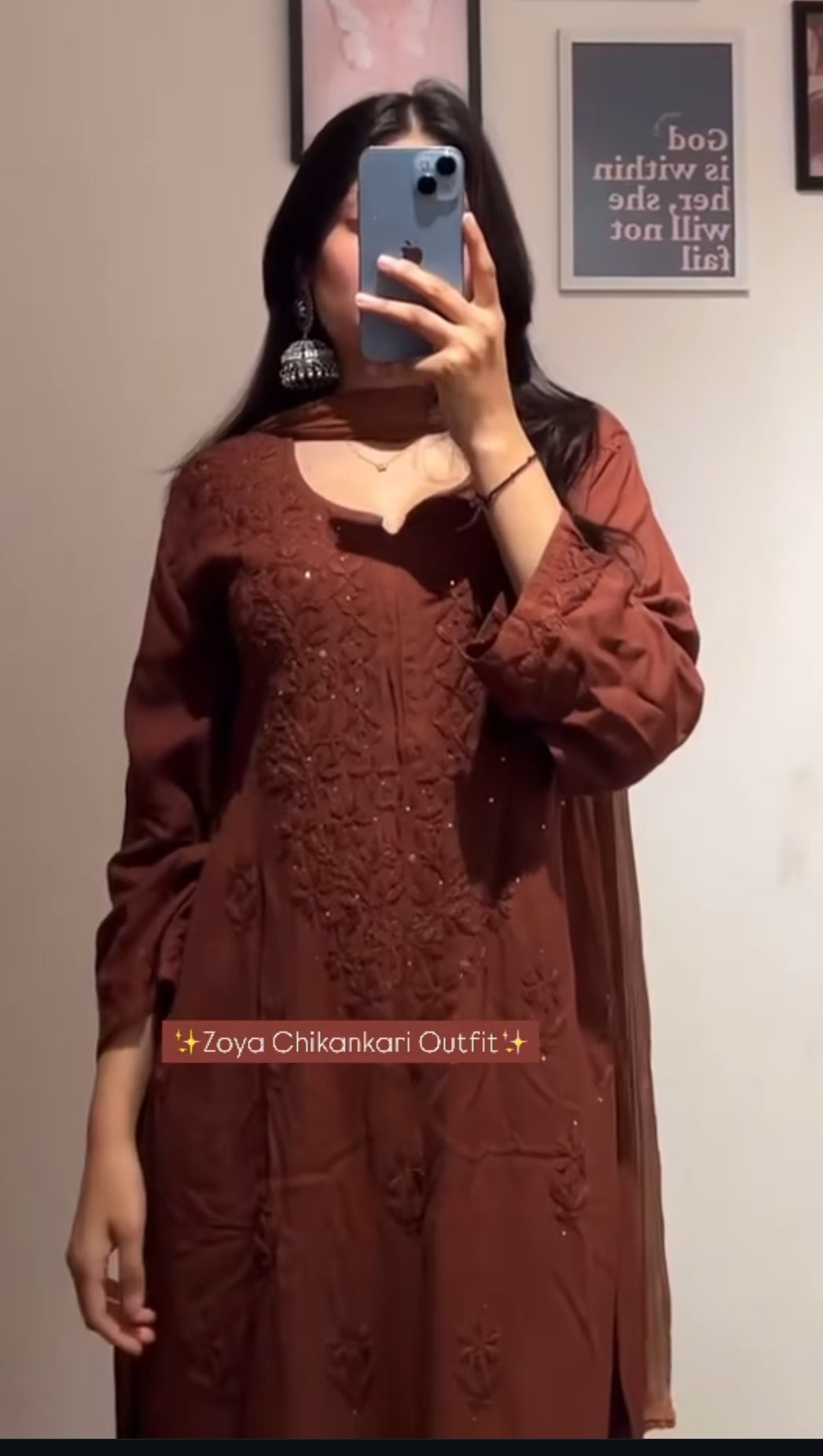 3pc Zara Handmade with Muqaish Soft Rayon Set