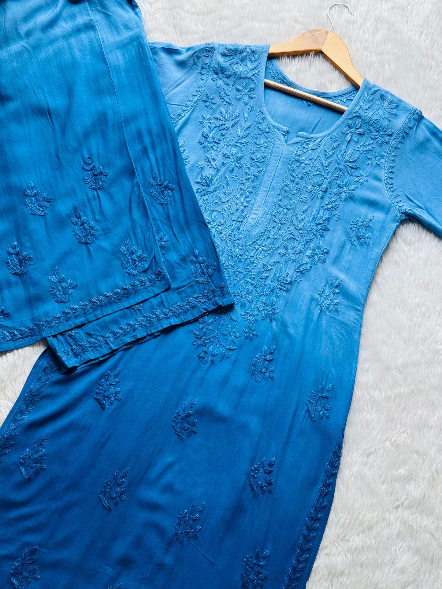 Rayon Soft & Comfy Ombre 2pc kurta palazo set