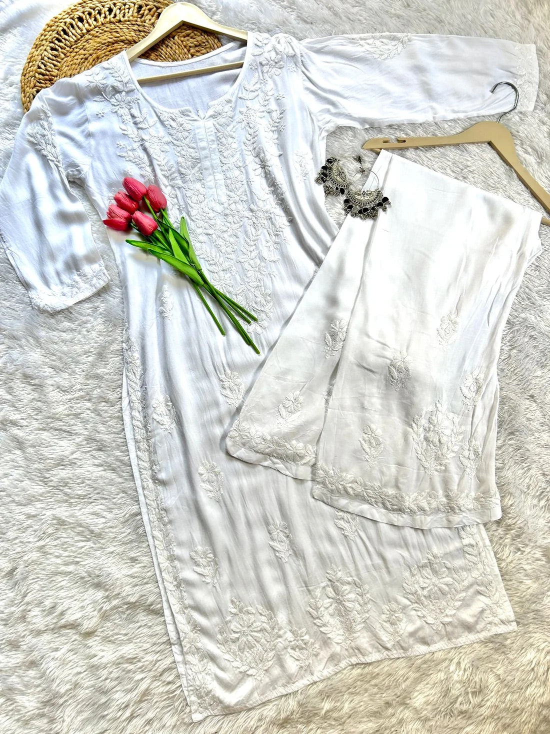 Noor Special Soft Rayon 2-Piece Kurta Plazo Combo – Soft & Comfort