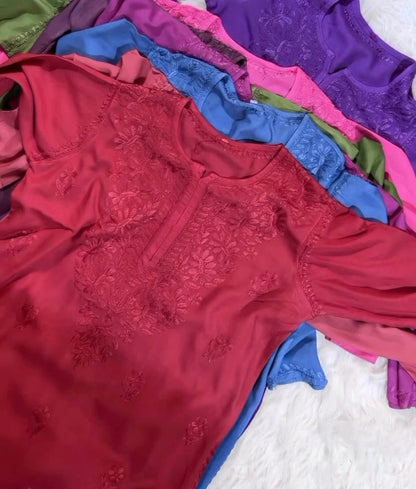 Noor ombre soft long rayon kurti in extra beautifull colours