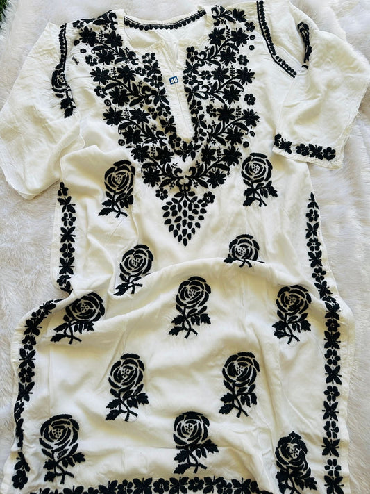 Your Favourite Black N white Chikankari