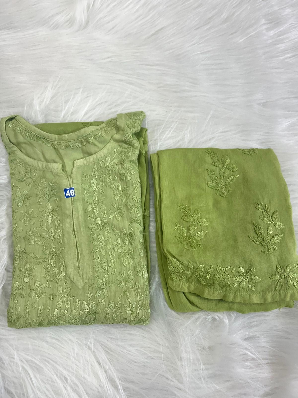 2pc Chikankari Soft Ombre Rayon Buta Co ord Plazo set😍