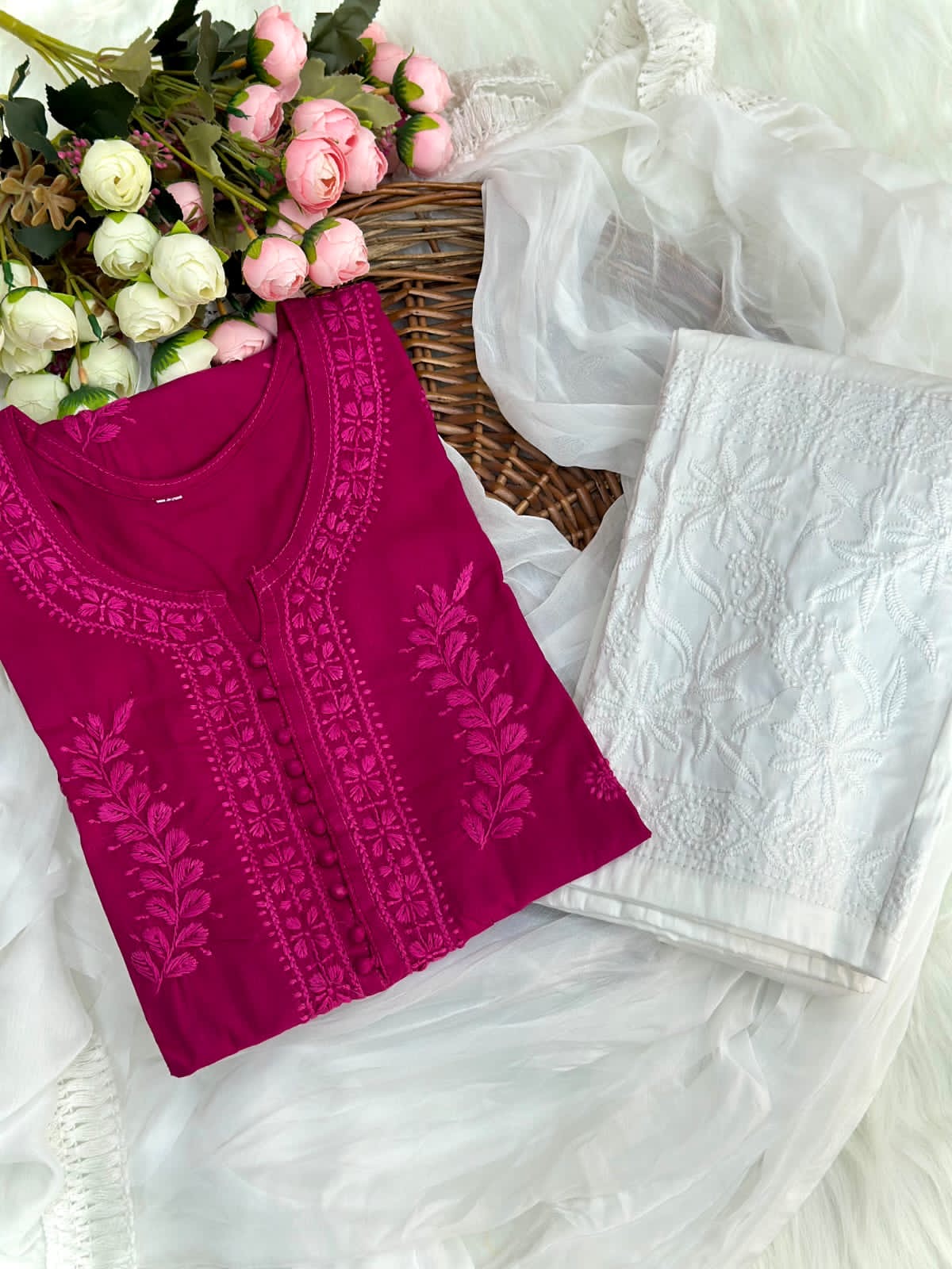 Rayon Patti Cotton Kurti