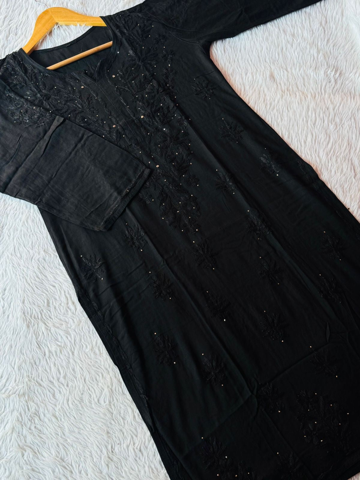 Saba Muqaish Rayon Leaves Design Kurta