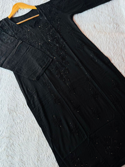 Saba Muqaish Rayon Leaves Design Kurta