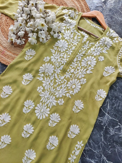 Beautiful chikankari Modal Kurta