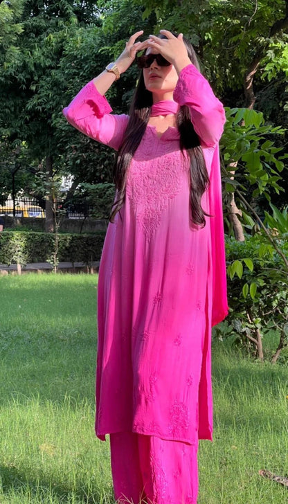 Noor Soft & Comfy Ombre 2pc kurta palazo set