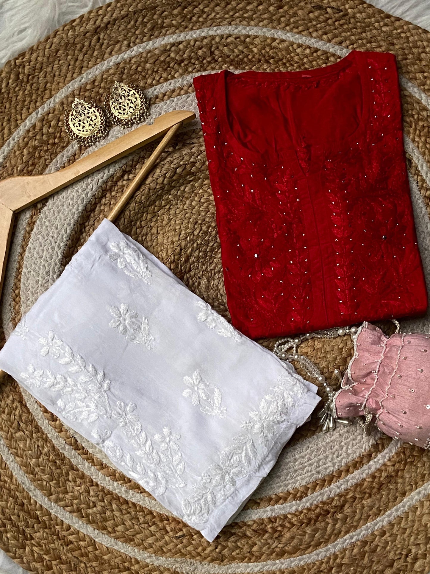 Butter Soft Silver Muqaish kurta