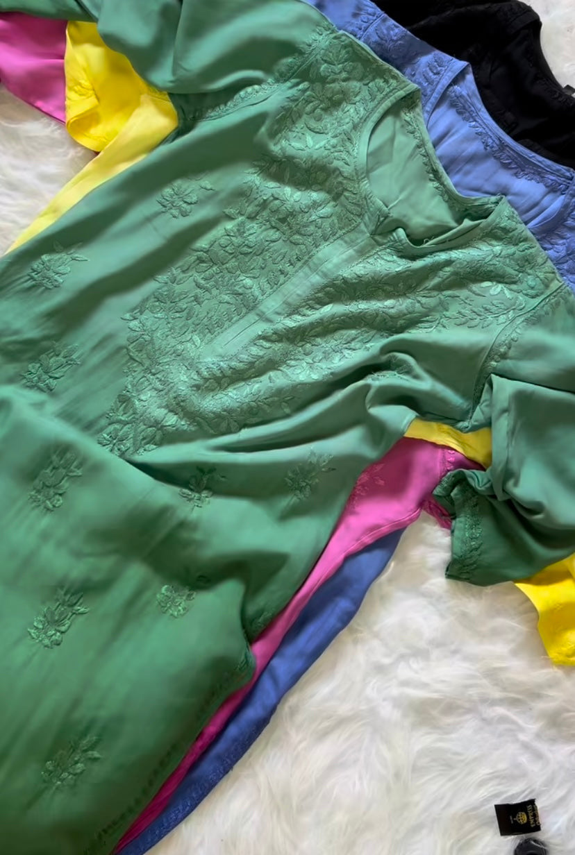 Noor ombre soft long rayon kurti in extra beautifull colours