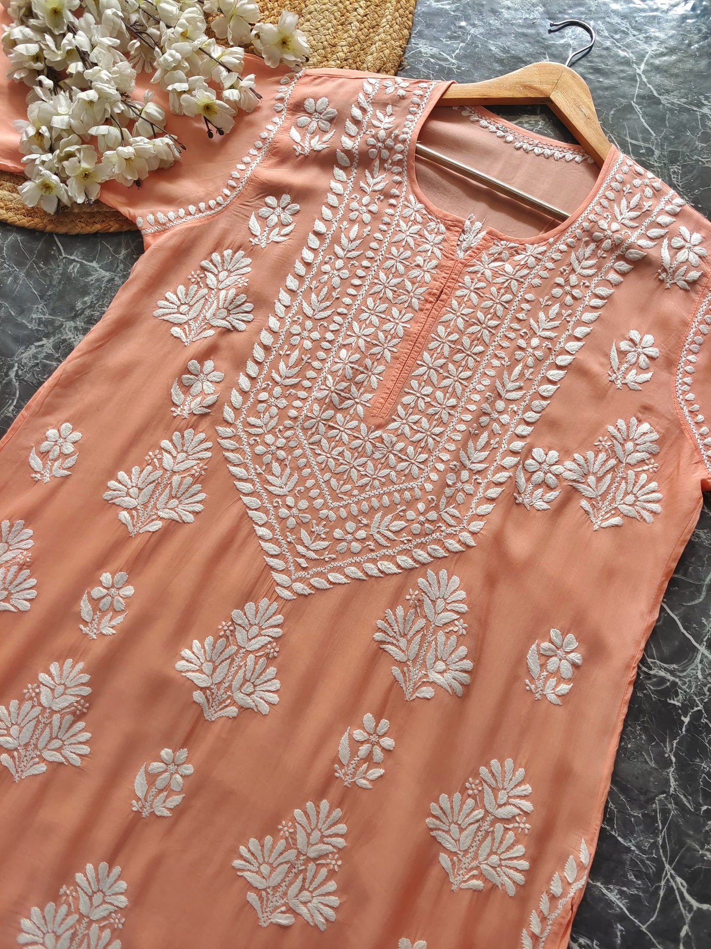 Heavy modal Chikankari kurta