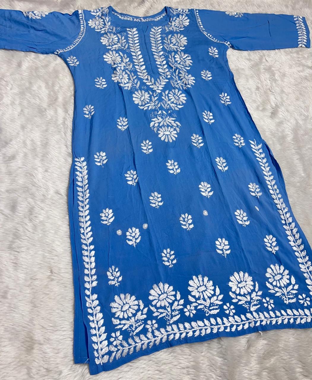 Modal Chikankari Kurta ( Premium )