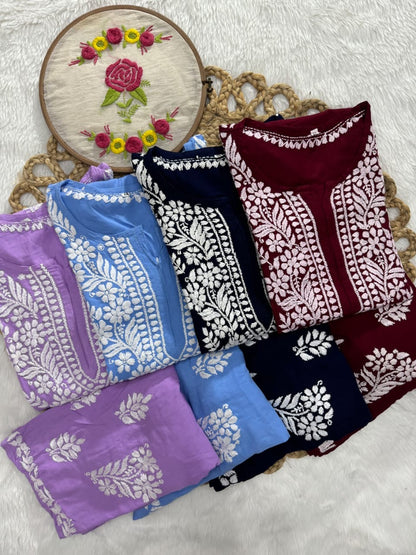 Rayon Trending Chikankari combo