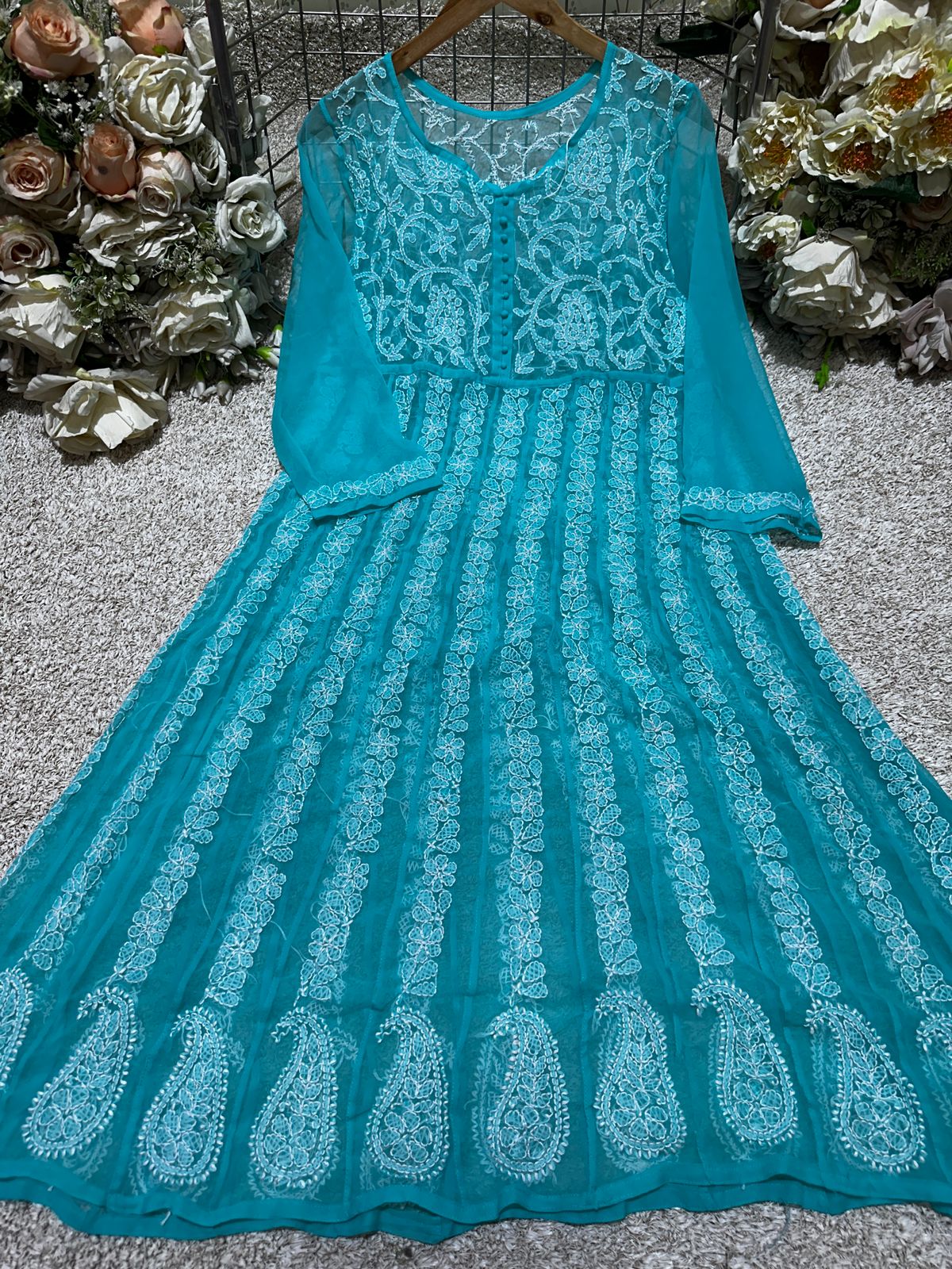 premium Anarkali with matching inner