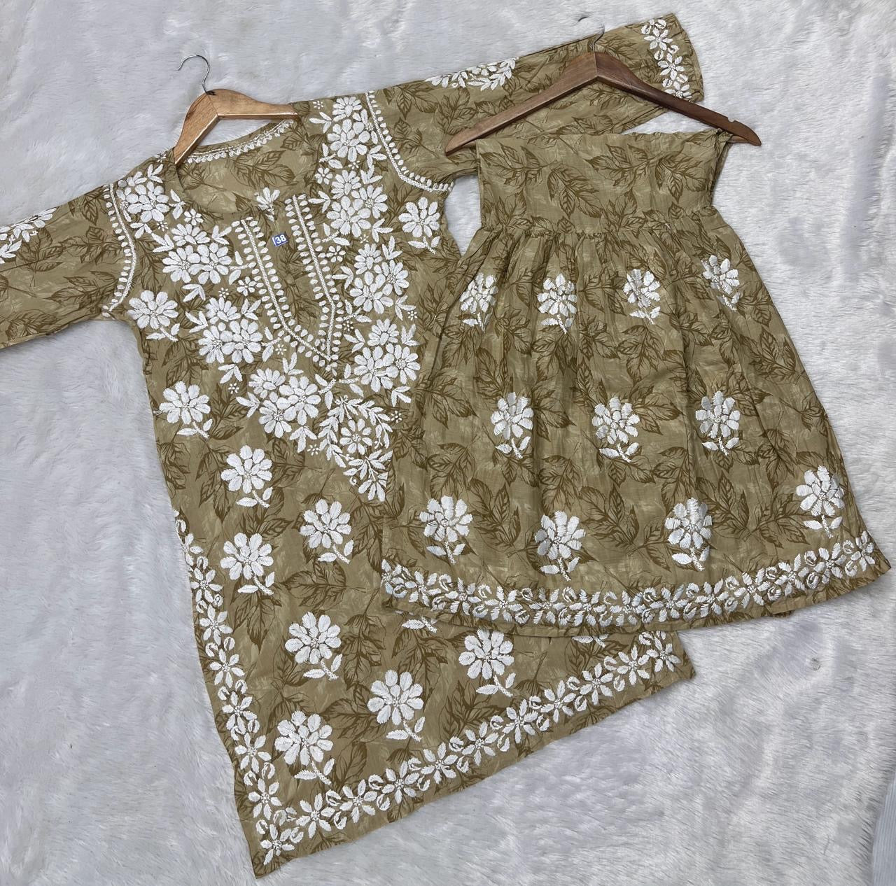 Trending chikankari Mul Gharara set