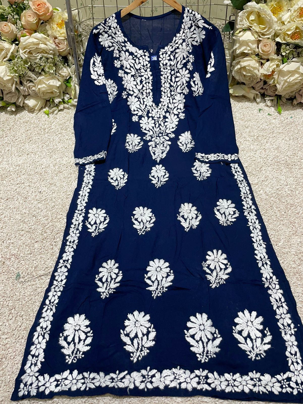 Crafted Buta Pure chikankari Modal hand work