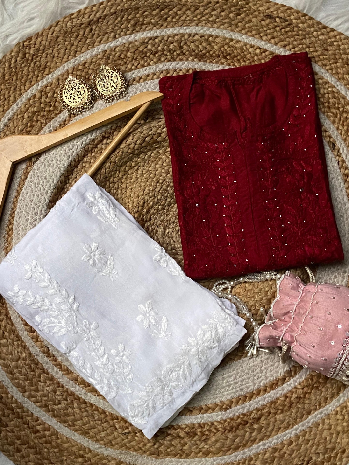 Butter Soft Silver Muqaish kurta