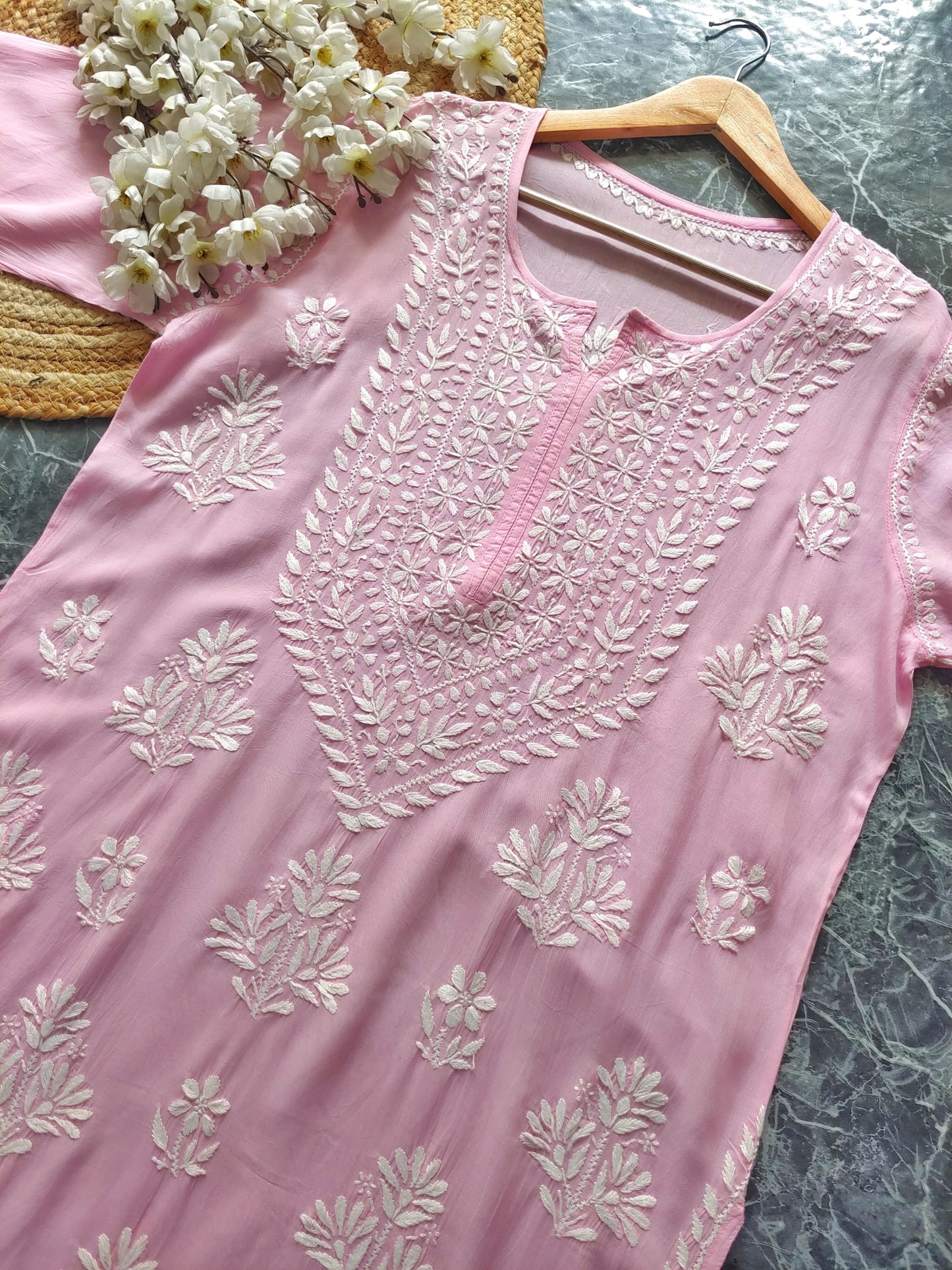 Heavy modal Chikankari kurta