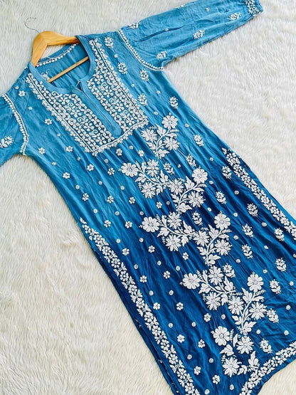 3d Jasmin Muslin Kurti