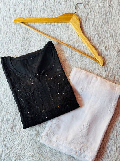 Saba Muqaish Rayon Leaves Design Kurta