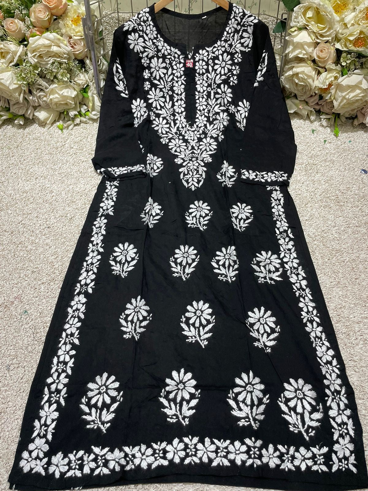 Crafted Buta Pure chikankari Modal hand work