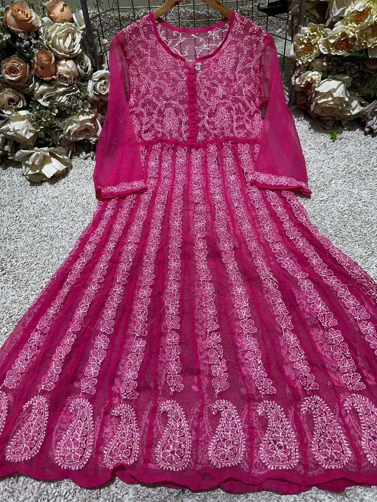 premium Anarkali with matching inner