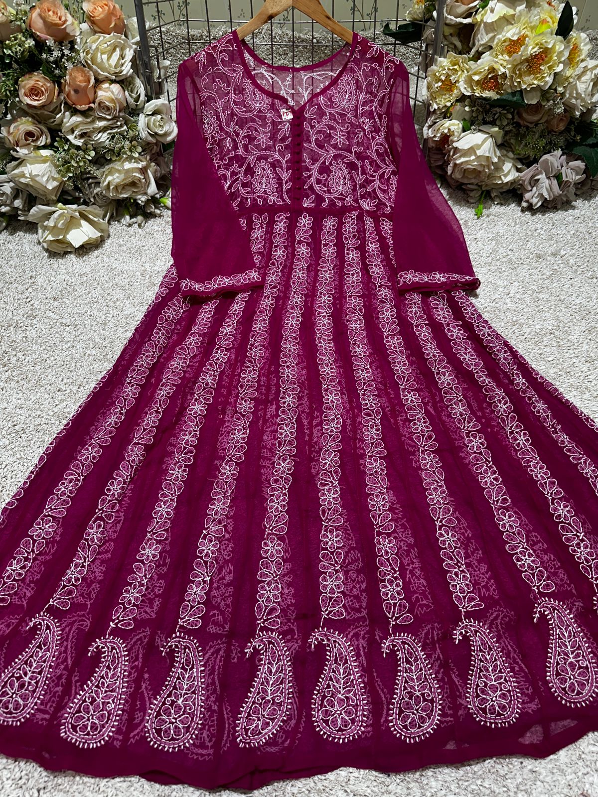 premium Anarkali with matching inner