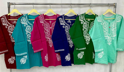 Short Kashmiri Chikan Top