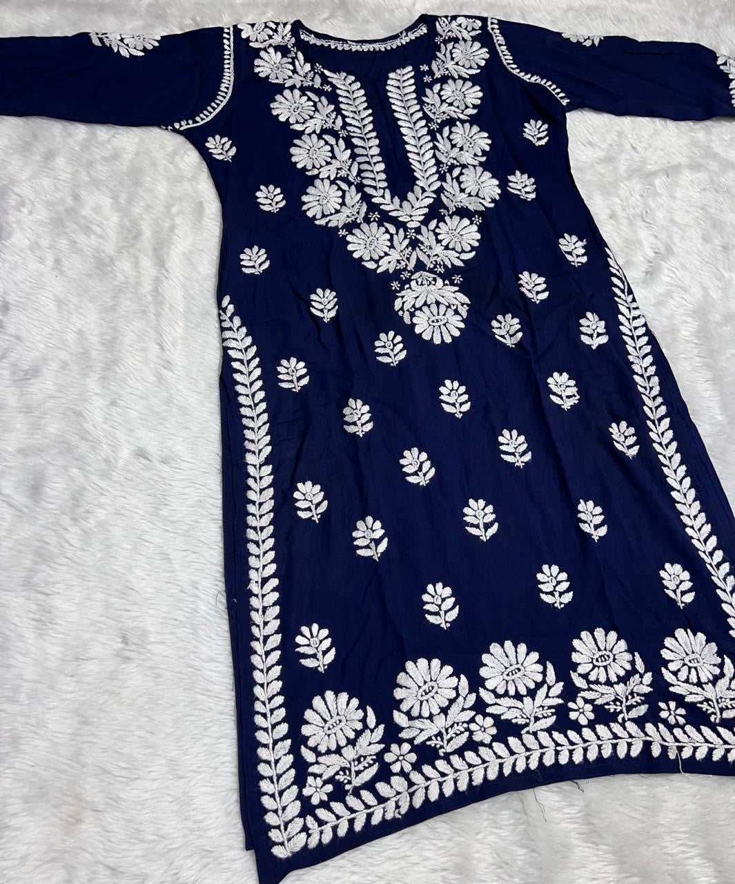 Modal Chikankari Kurta ( Premium )