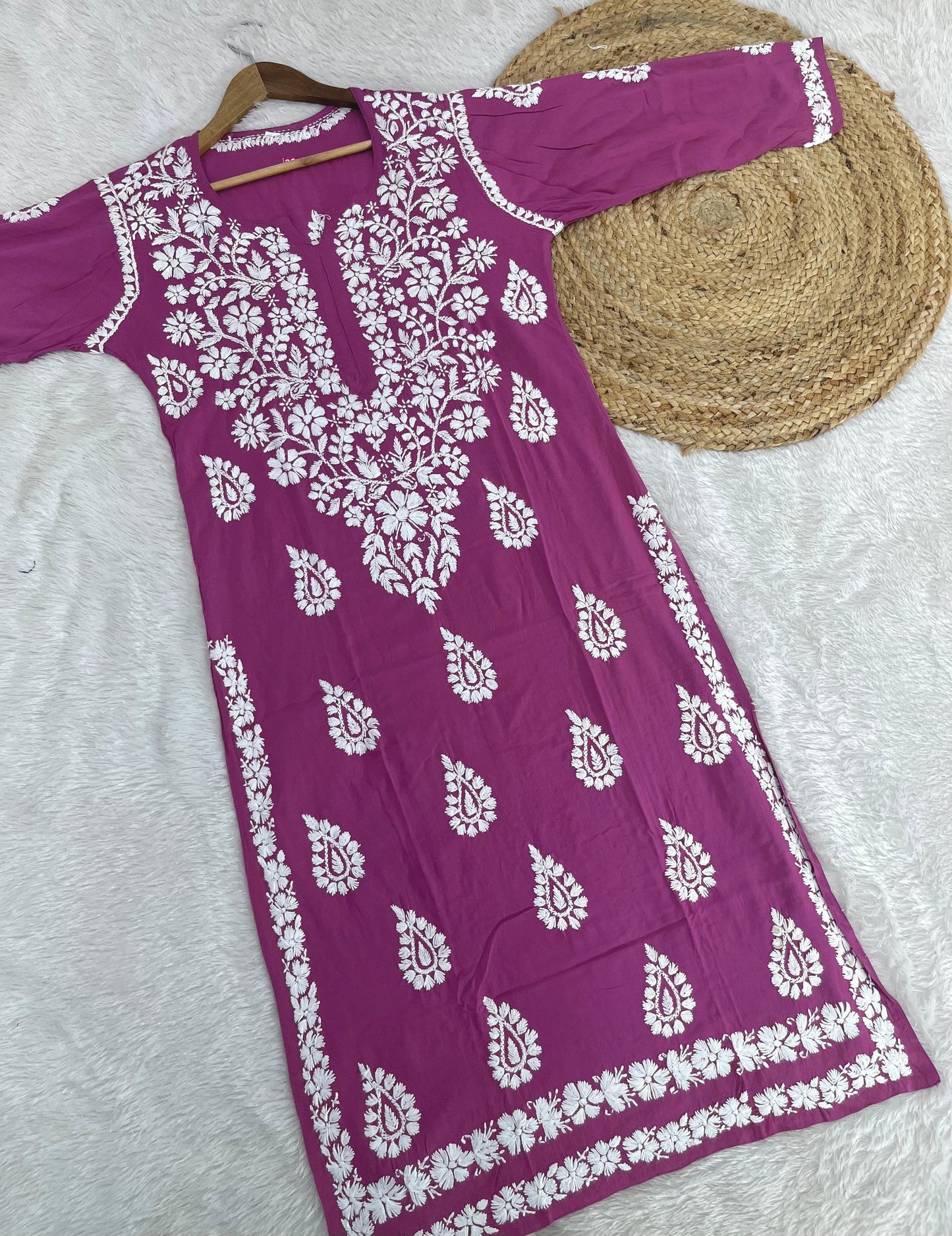 Heavy worked Modal cotton Kurtis