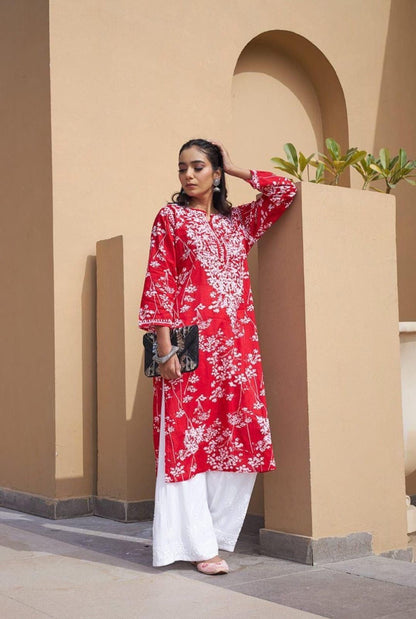 Riwayat Soft Mul Mul Kurtis with Gentle Floral Prints