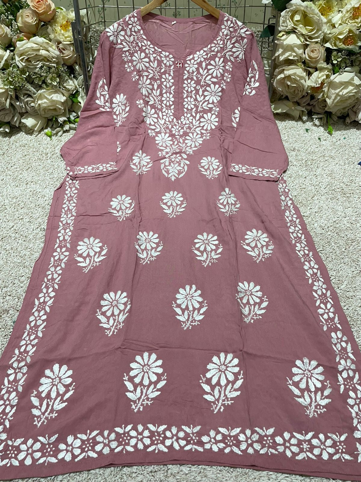 Crafted Buta Pure chikankari Modal hand work