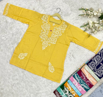 Short Kashmiri Chikan Top