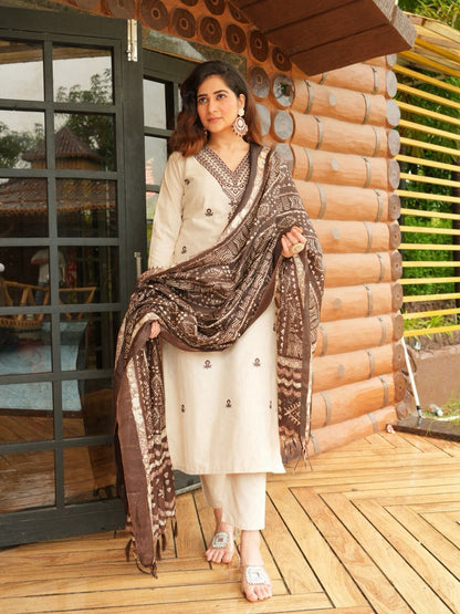 New Designers Kurti Pant Dupatta Set