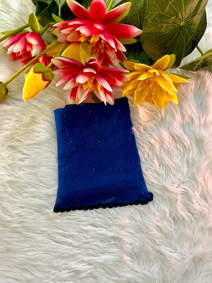 3pc Zara Handmade with Muqaish Soft  Rayon Set