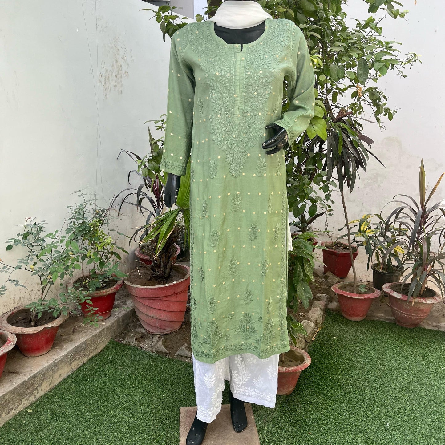 Chanderi Ombre Straight Kurta