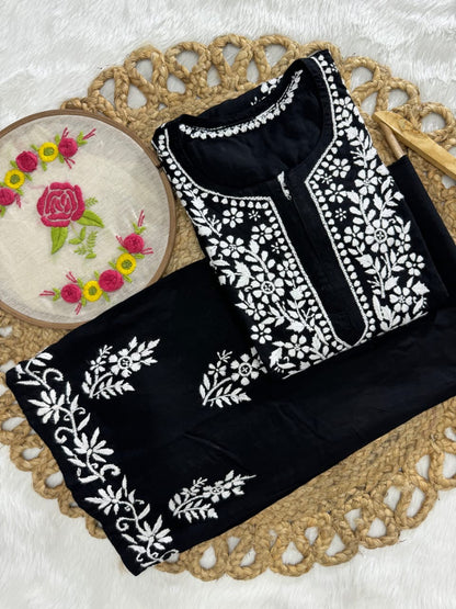 Rayon New Concept Chikankari combo ( Hand Embroidered )