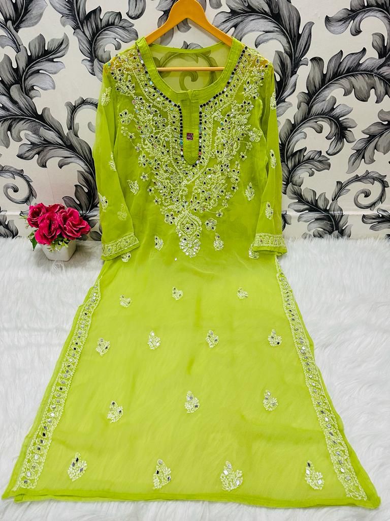 Best selling Mirror Kurtis with matching inner