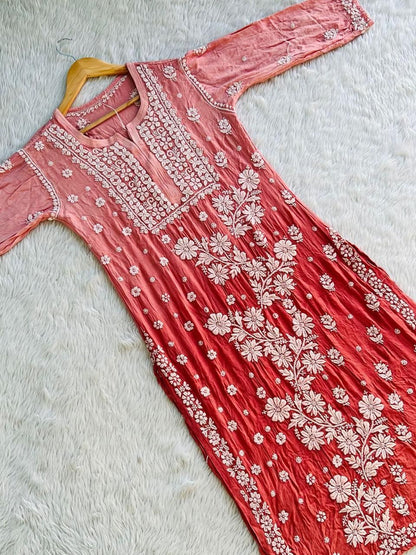 3d Jasmin Muslin Kurti