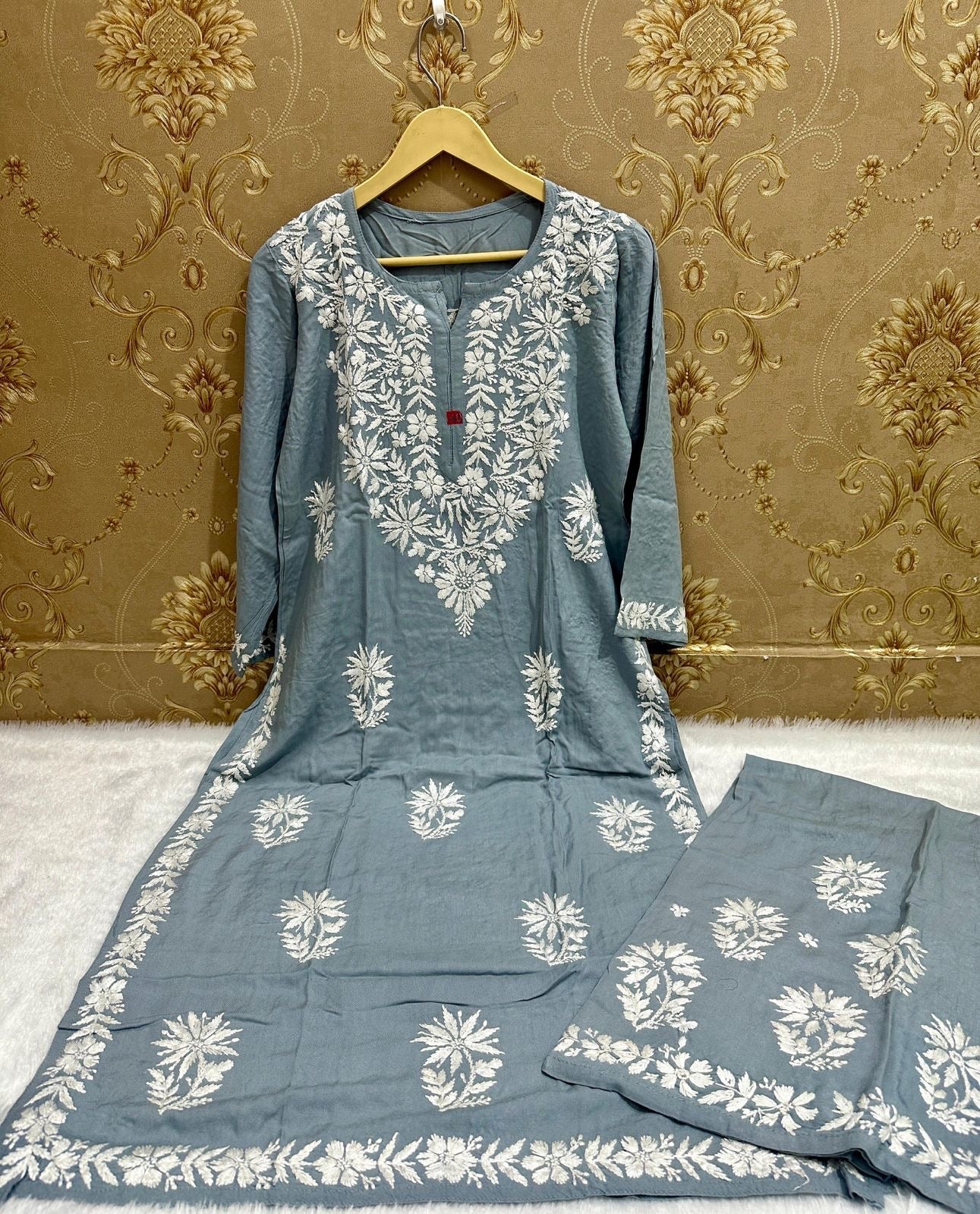 Heavy Rayon plazzo Chikankari combo