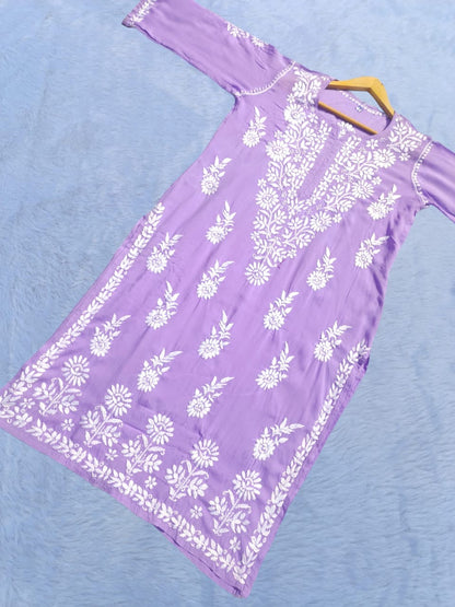 modal cotton Chikankari kurta ( Special)