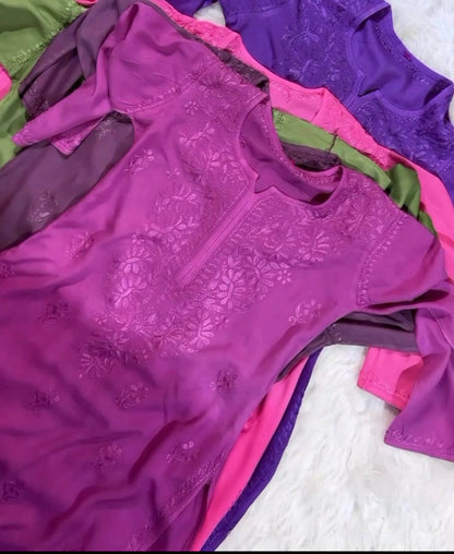 Noor ombre soft long rayon kurti in extra beautifull colours