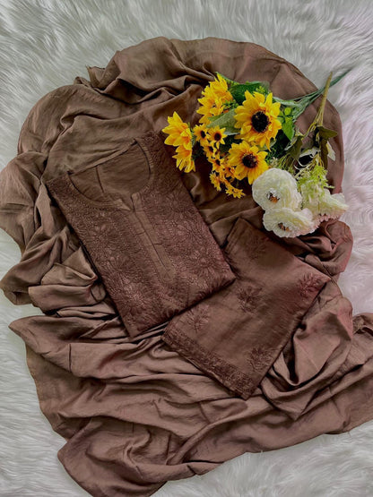 Super Soft Rayon 3PC Set 🌸 Stunning Handwork You’ll Love