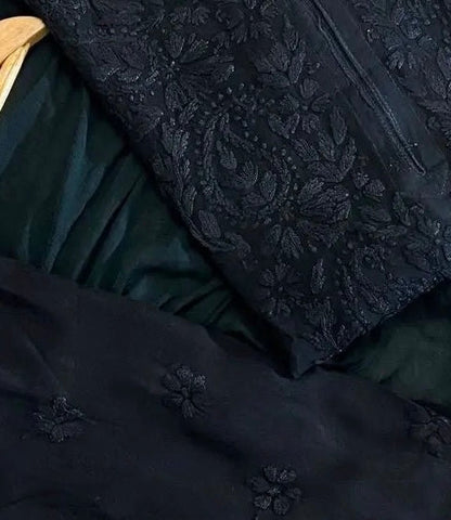 3pc Zara Handmade with Muqaish Soft  Rayon Set