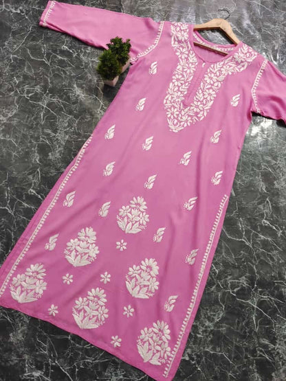 Soft Rayon chikankari kurta