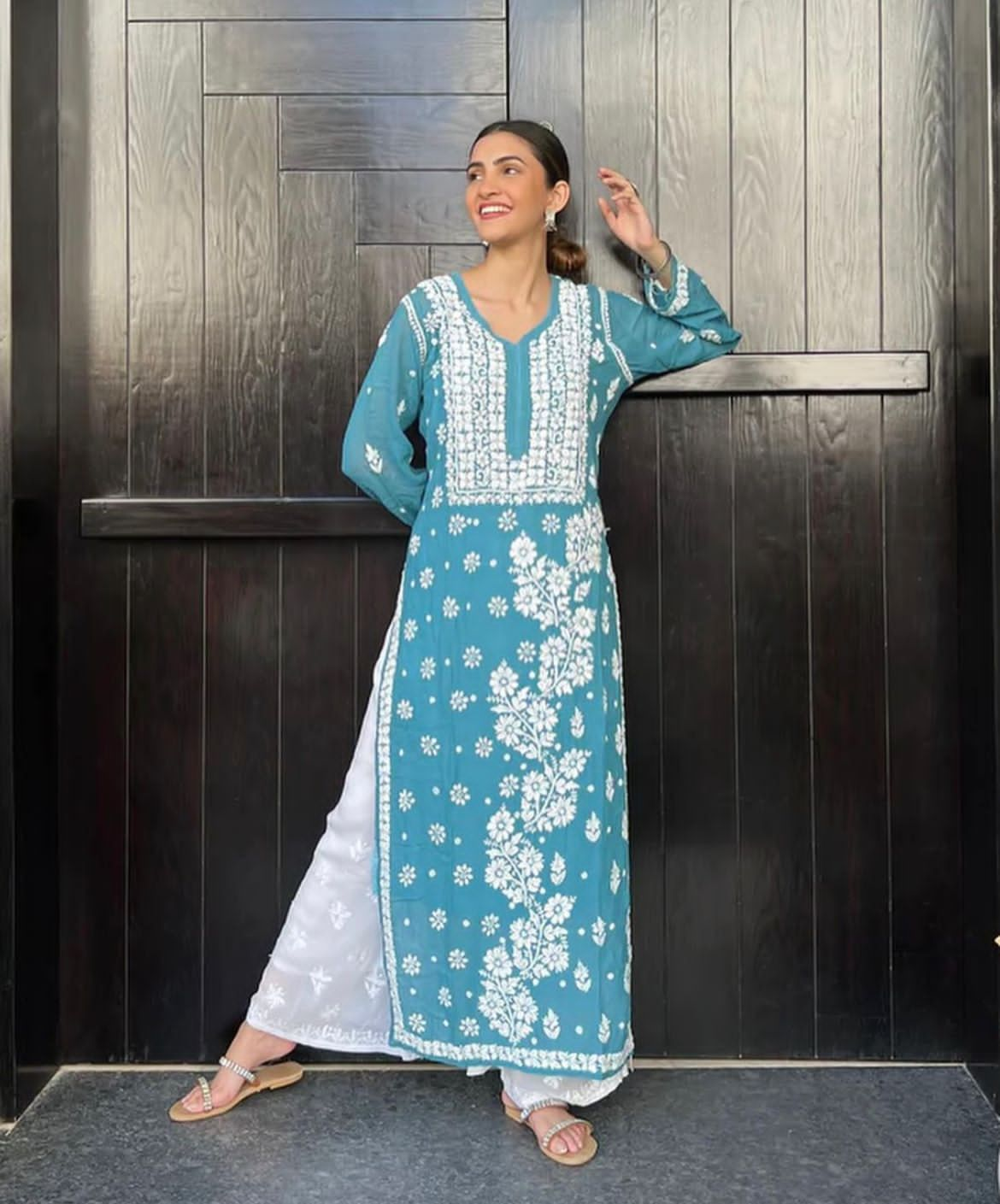 3d Jasmin Muslin Kurti