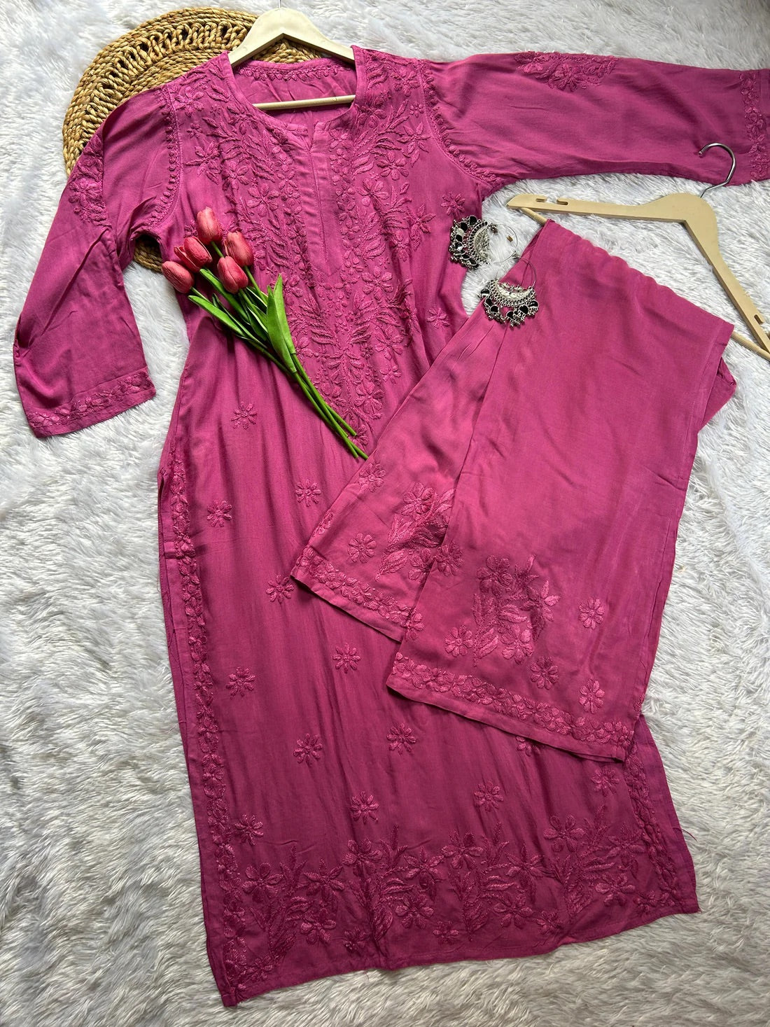 Noor Special Soft Rayon 2-Piece Kurta Plazo Combo – Soft & Comfort